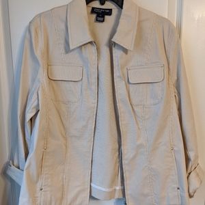 Light weight jacket with spandex